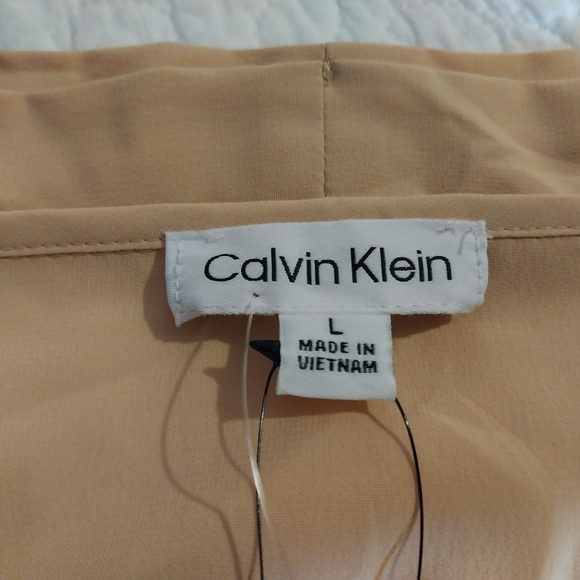 Kalvin Klein NWT Women's Blouse Large,beich . - Picture 5 of 6